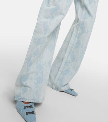 Jeans a gamba larga con stampa | Dion Lee