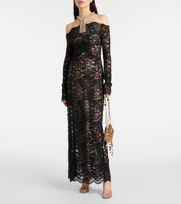Floral lace maxi dress | Rabanne