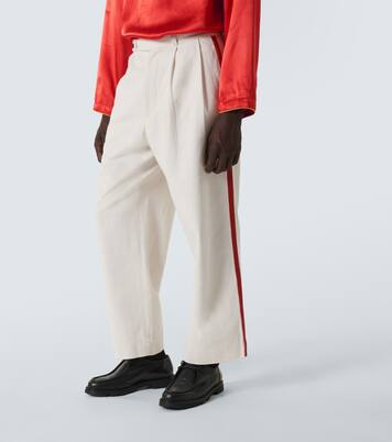 Skunk Tail cotton wide-leg pants | Bode