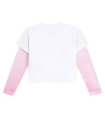 Logo cotton jersey top | MM6 Maison Margiela Kids