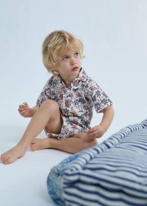 Baby Belmont cotton shirt and shorts set | The New Society