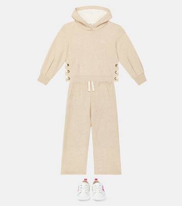 Cotton jersey hoodie | Chloé Kids