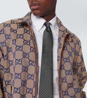 Horsebit silk jacquard tie | Gucci