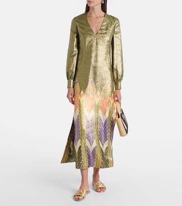 Pantoletten VLogo Signature aus Metallic-Leder | Valentino Garavani