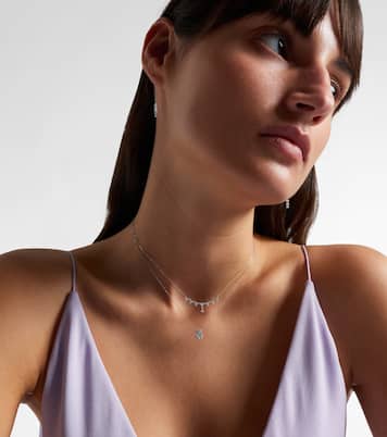 Collier Floating en or blanc 18 ct et diamants | Persée