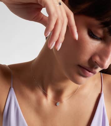 Collier Floating en or blanc 18 ct et diamants | Persée