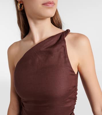 Robe midi asymétrique Jomana en lin | Faithfull