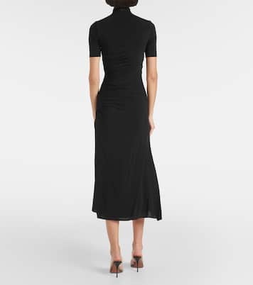 Draped asymmetric midi dress | Alaïa