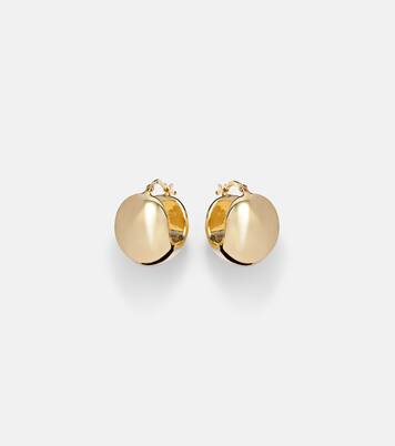 Ultra Puff 14kt gold huggies | Stone and Strand
