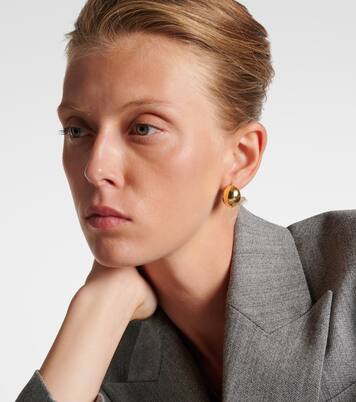 Ultra Puff 14kt gold huggies | Stone and Strand