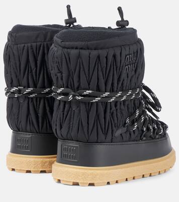 Logo matelassé snow boots | Miu Miu