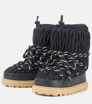 Logo matelassé snow boots | Miu Miu