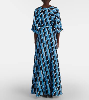 Robe longue Eloise imprimée en crêpe | Diane von Furstenberg