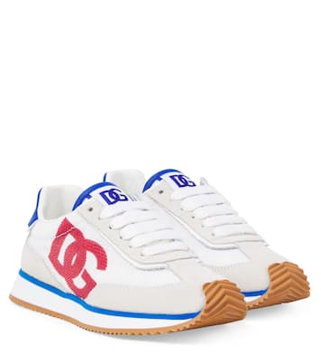 DG Cushion leather-trimmed sneakers | Dolce&Gabbana Kids