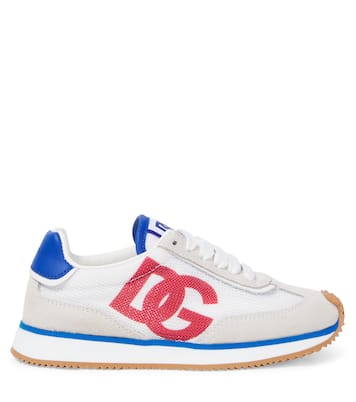 DG Cushion leather-trimmed sneakers | Dolce&Gabbana Kids