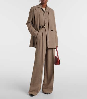 André chevron linen crêpe shirt | Loro Piana