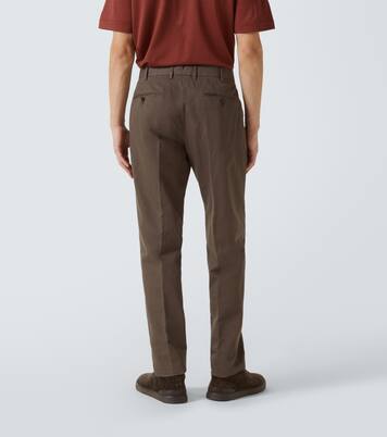 Pantalon chino en coton et lin | Zegna
