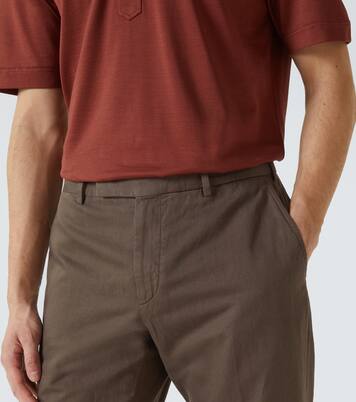 Pantalon chino en coton et lin | Zegna