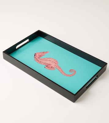 Seahorse lacquered wooden tray | Les-Ottomans