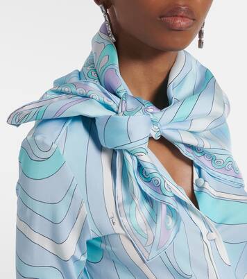 Orchidee silk twill scarf | Pucci