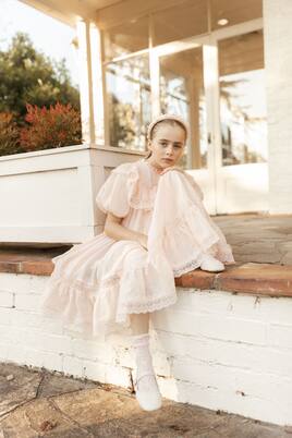 Abito in cotone con pizzo | Petite Amalie  