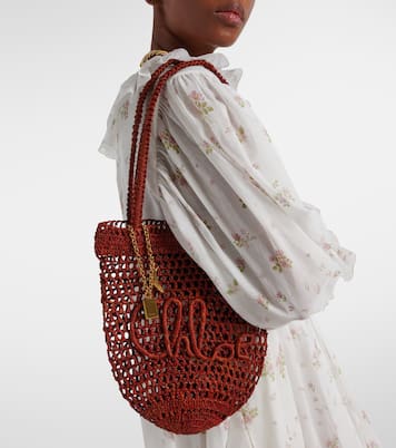 Summer Banana Small raffia tote bag  | Chloé