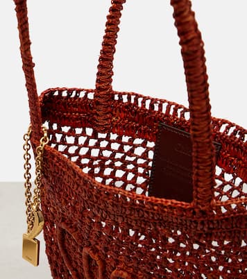Summer Banana Small raffia tote bag  | Chloé