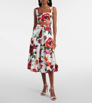 Top bralette in popeline di cotone | Dolce&Gabbana