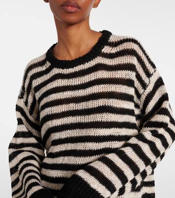 Pull rayé en lin mélangé  | Róhe