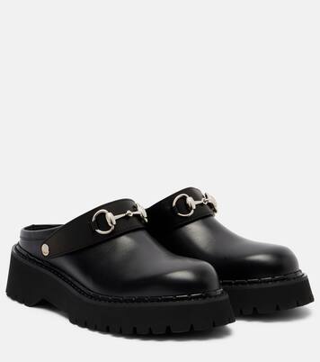 Horsebit leather mules | Gucci