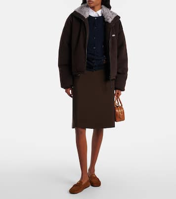 Logo华达呢飞行员夹克 | Miu Miu