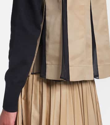 Cárdigan de gabardina en mezcla de algodón | Sacai