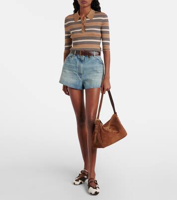 Prada Aimée Large suede shoulder bag | Prada