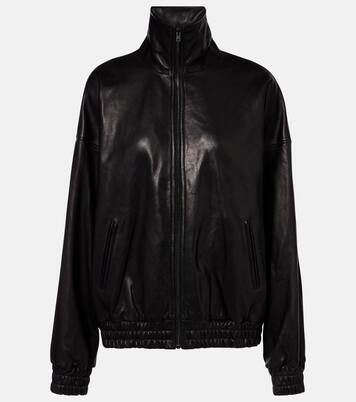 Veste en cuir à logo | Acne Studios