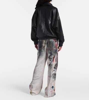 Veste en cuir à logo | Acne Studios