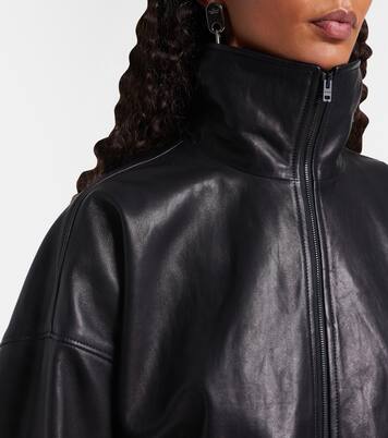 Veste en cuir à logo | Acne Studios