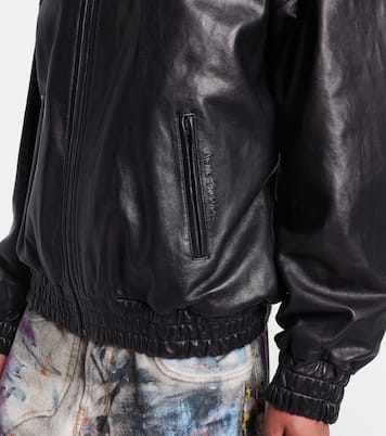 Veste en cuir à logo | Acne Studios