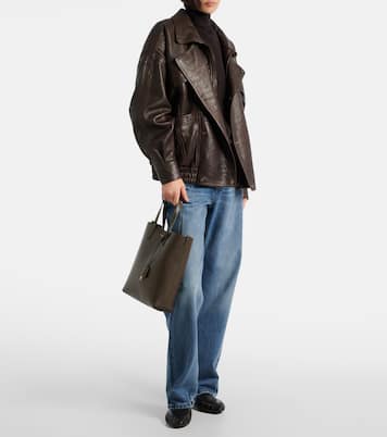 Toy Shopping N/S leather tote bag | Saint Laurent
