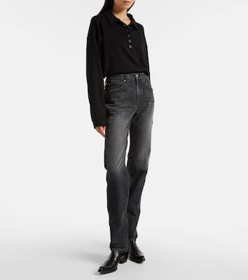 Jean straight Farley à taille mi-haute | Khaite