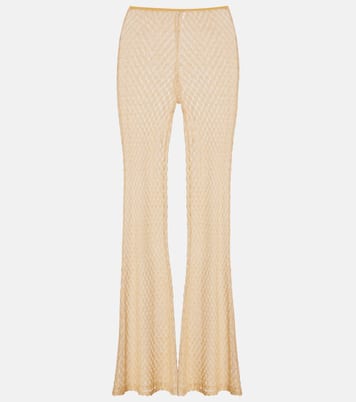 Open-knit lamé flared pants | Missoni