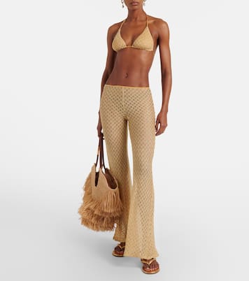 Open-knit lamé flared pants | Missoni