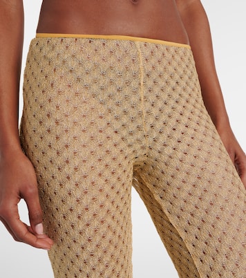 Open-knit lamé flared pants | Missoni