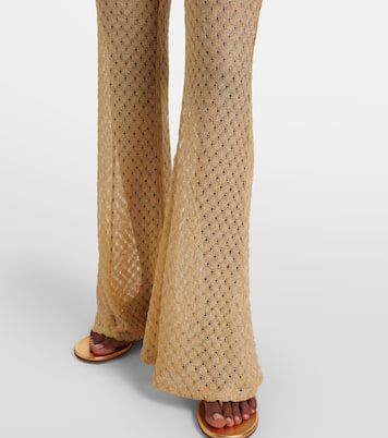 Open-knit lamé flared pants | Missoni