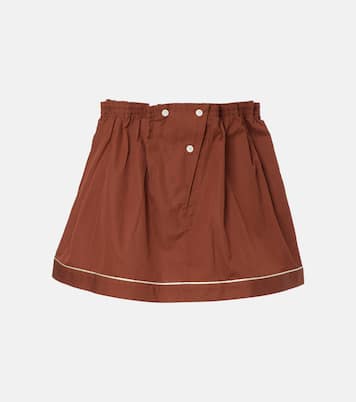 Mini-jupe rayée en coton | Prada