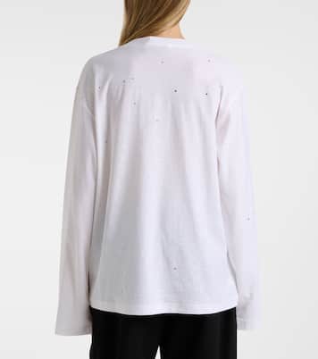 Longsleeve aus Jersey mit Kristallen | Acne Studios