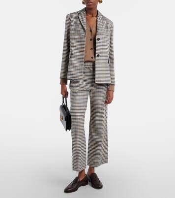 Nadia checked wool and cotton blazer | 'S Max Mara