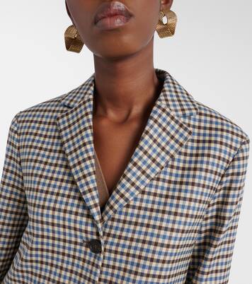 Nadia checked wool and cotton blazer | 'S Max Mara