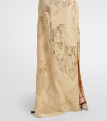 Maxikleid Gilded Miami aus Fil Coupé | Taller Marmo