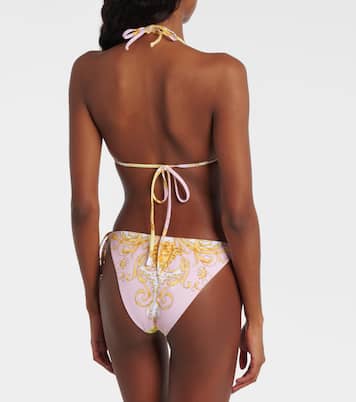 Barocco triangle bikini top | Versace