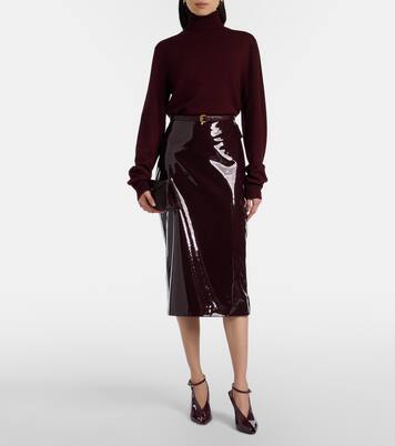 Samantha coated pencil skirt | The Frankie Shop